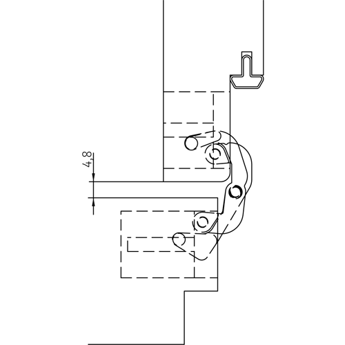 HH-19 B, скрытая петля, цвет - черный фото дверная фурнитура Севастополь