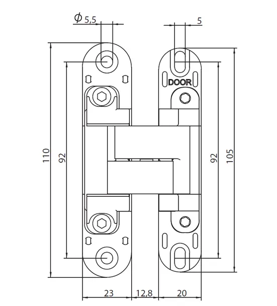 HH-19 B, скрытая петля, цвет - черный фото купить в Севастополе