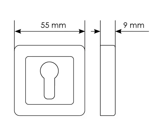 Накладка MH-KH-S55 GR/PC на ключевой цилиндр, цвет графит/хром фото купить в Севастополе