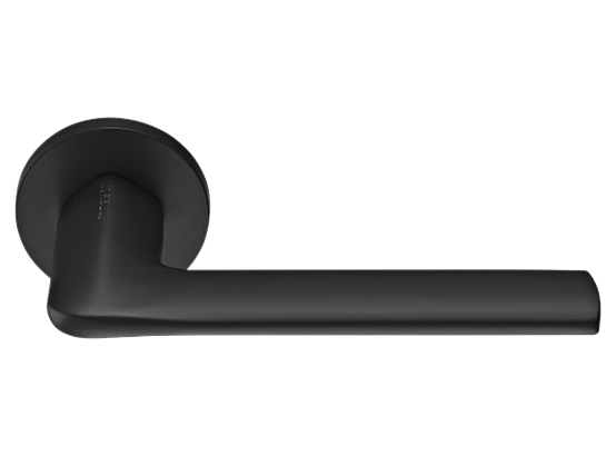 Ручка дверная "OAKA" на круглой розетке 6 мм, MH-61-R6 BL, цвет - чёрный фото купить Севастополь